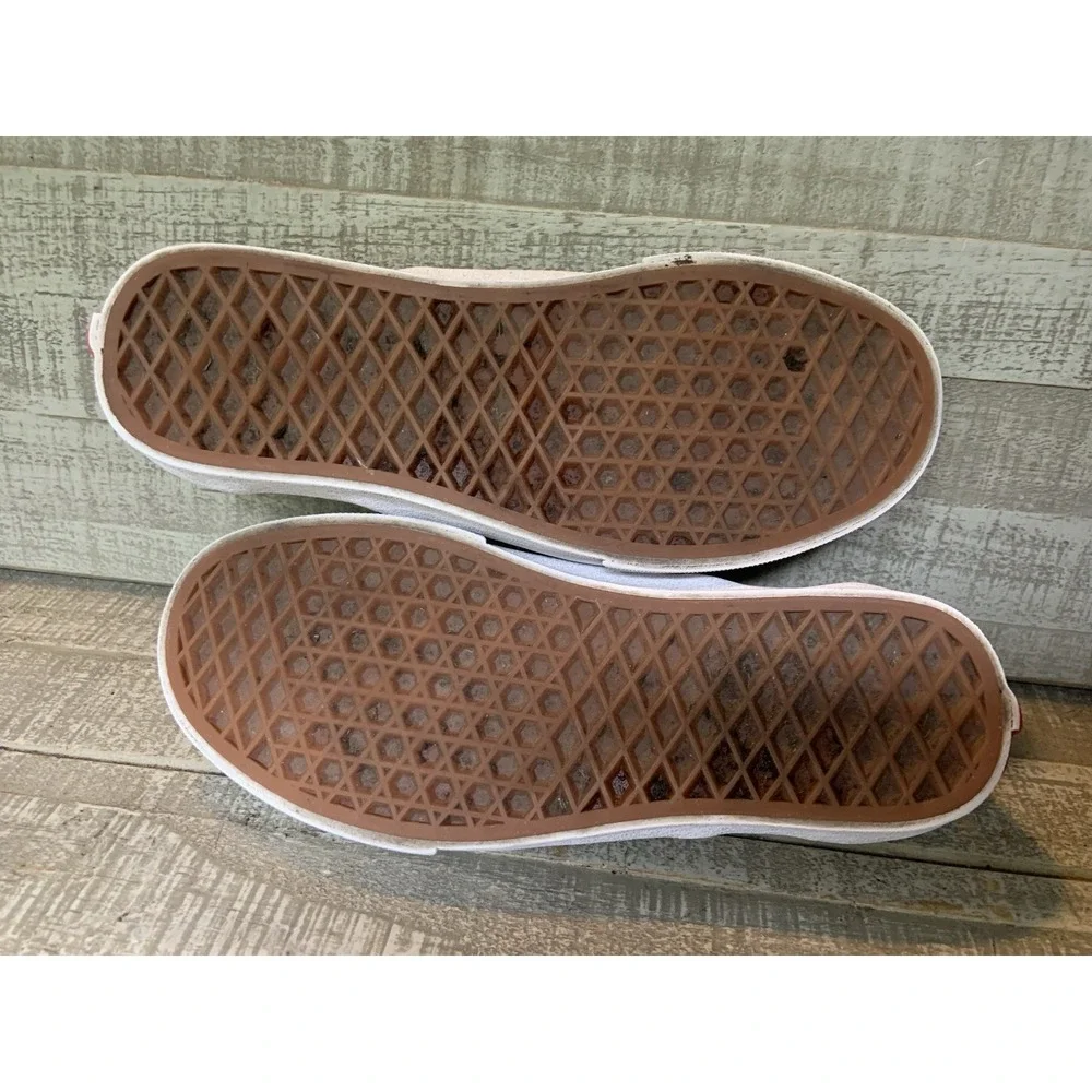 Vans Black White Checkered Canvas Slip On Sneakers Shoes Size Women 6.5 Men's 5